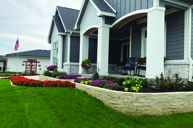 Retaining wall planting