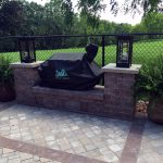 Built in backyard grill