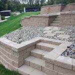 Retaining wall with stairs